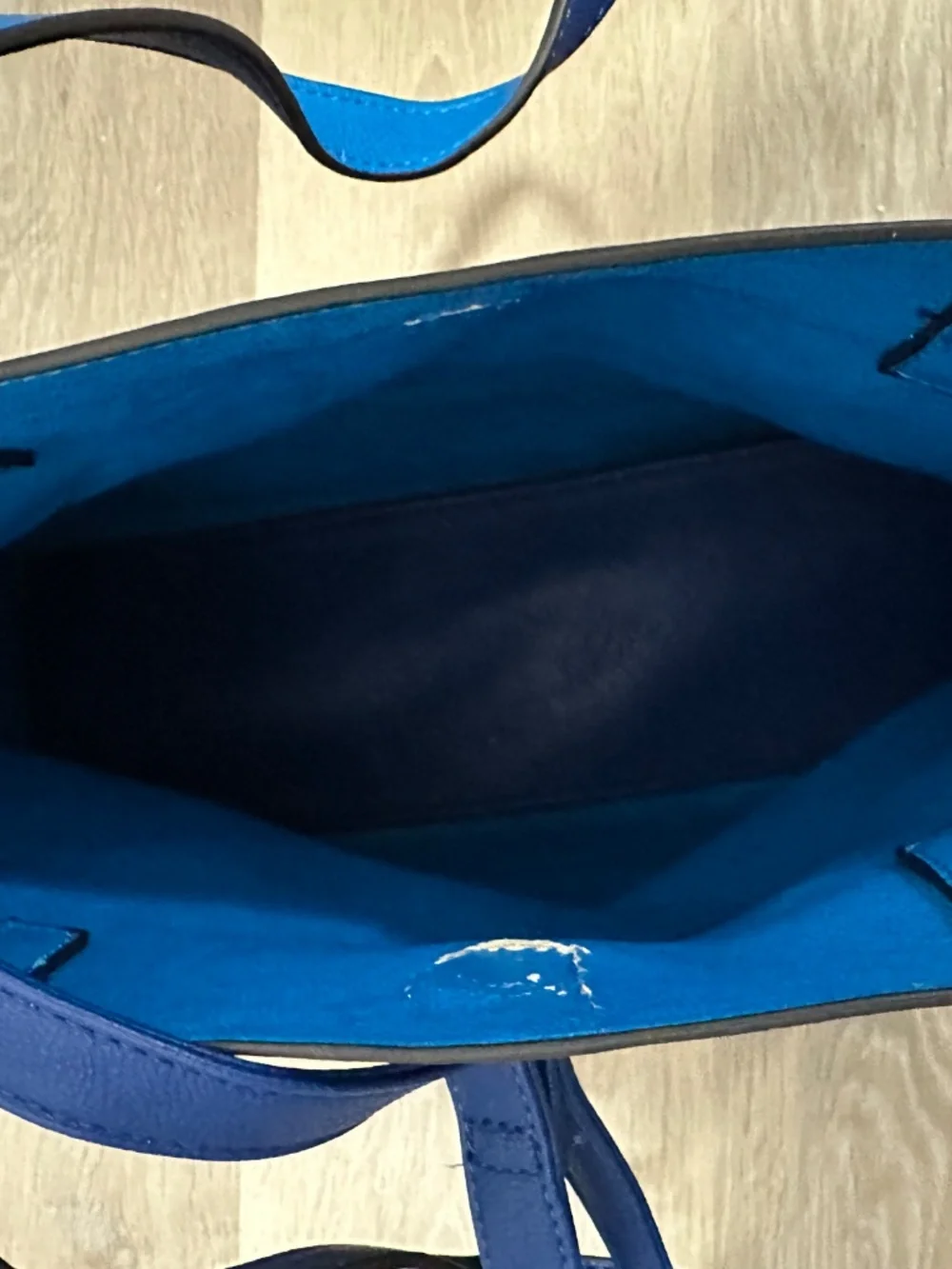 Handmade Blue Leather Purse